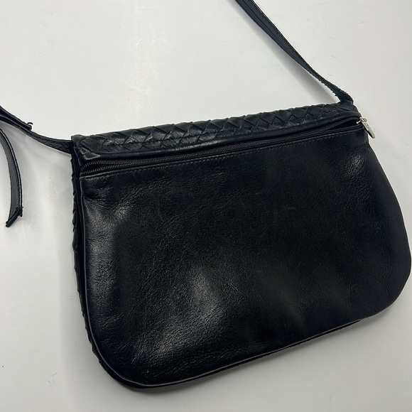 Leather Vintage Intrecciato Shoulder Bag - Made in Italy - Picture 12 of 12